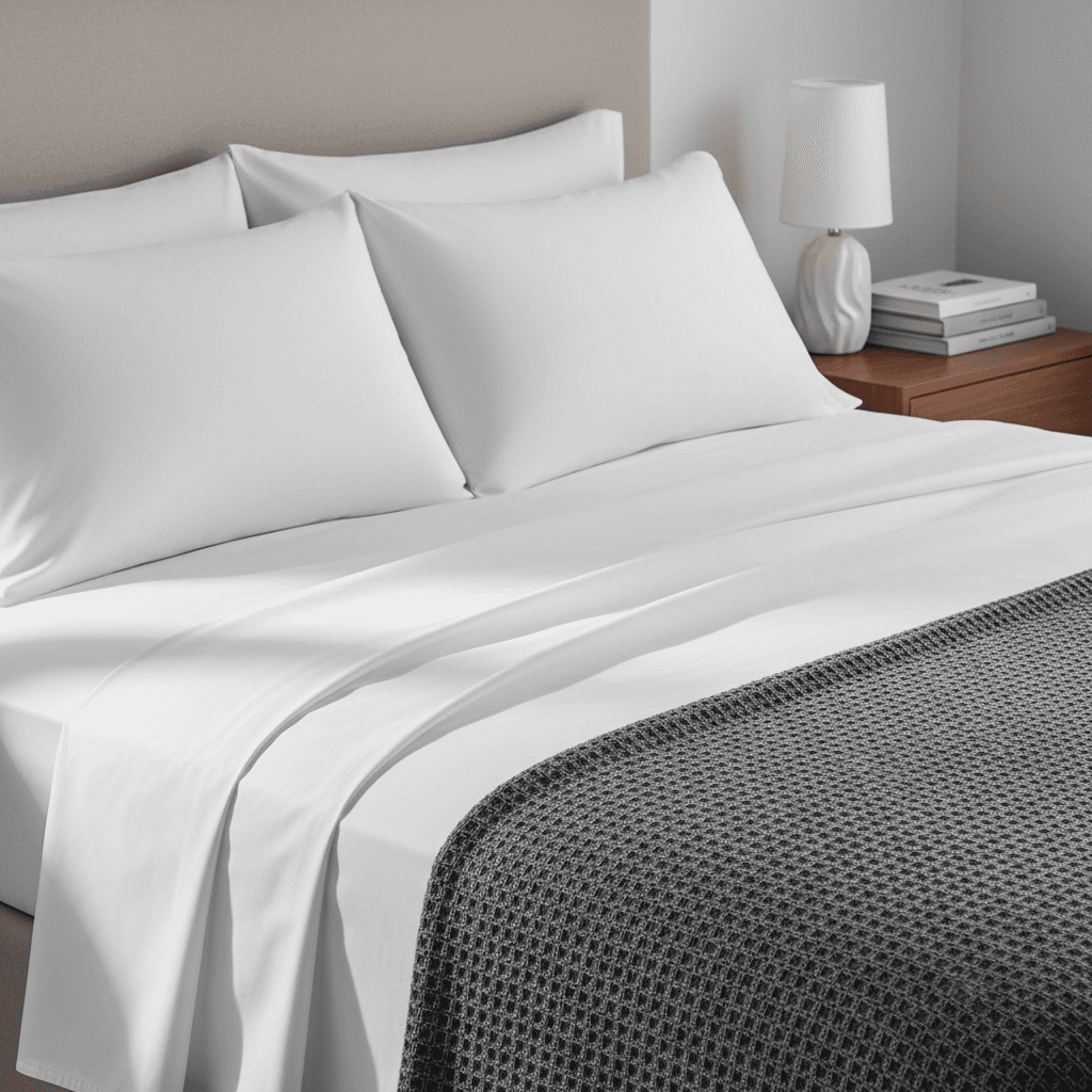 Premium bedding in luxury bedroom